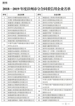 依菲柯水泵有限公司榮獲“2018—2019年度漳州市守合同重信用企業(yè)”稱號(hào)