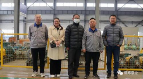 威海佰德信新材料有限公司領(lǐng)導蒞臨恒邦泵業(yè)參觀考察