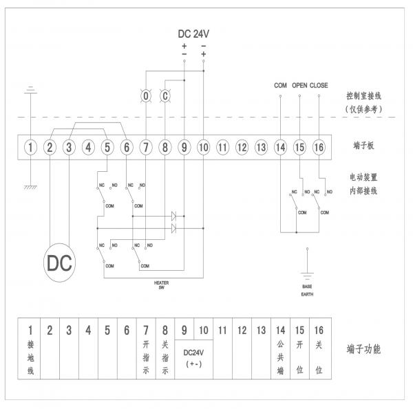 DC24V防爆開關型接線圖