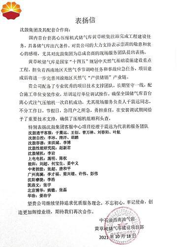 沈鼓集團(tuán)：首臺套儲氣庫用離心壓縮機(jī)順利投產(chǎn)